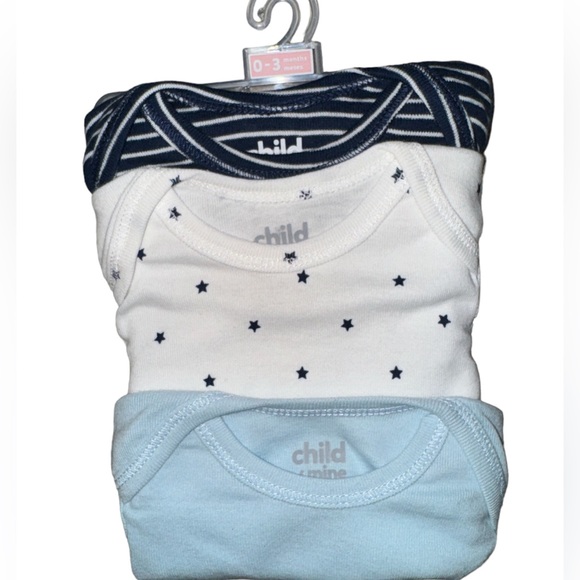 Carter's Other - 🌻3/$20 CARTER’S Child Of Mine 0-3M Boy Short- Sleeve Bodysuits 3Pk